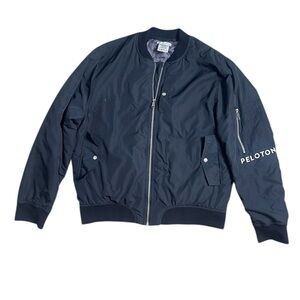 Peloton Men's Black Zip Bomber Jacket